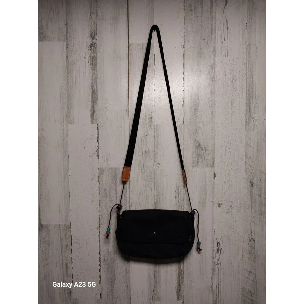 Gootium Small Black Canvas Crossbody Bag